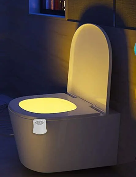 Luminária Noturna LED com Sensor de Movimento para Banheiro