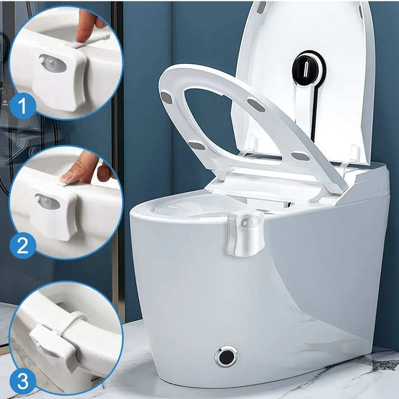 Luminária Noturna LED com Sensor de Movimento para Banheiro