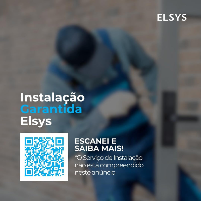 Fechadura Digital de Embutir Wi-Fi com Biometria, Elsys, ESF-DE4000B, Preta - Abertura via Biometria, Senha Numérica e Aplicativo