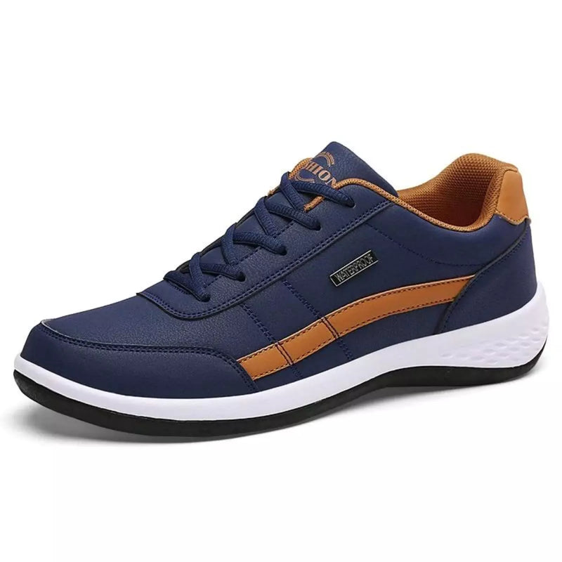 Tênis OrtoPlus Masculino de Couro + Frete Grátis + Envio Imediato + Brinde