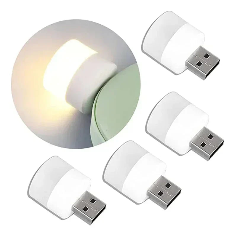 Luminária Mini USB Noturna de Leitura 50Pcs