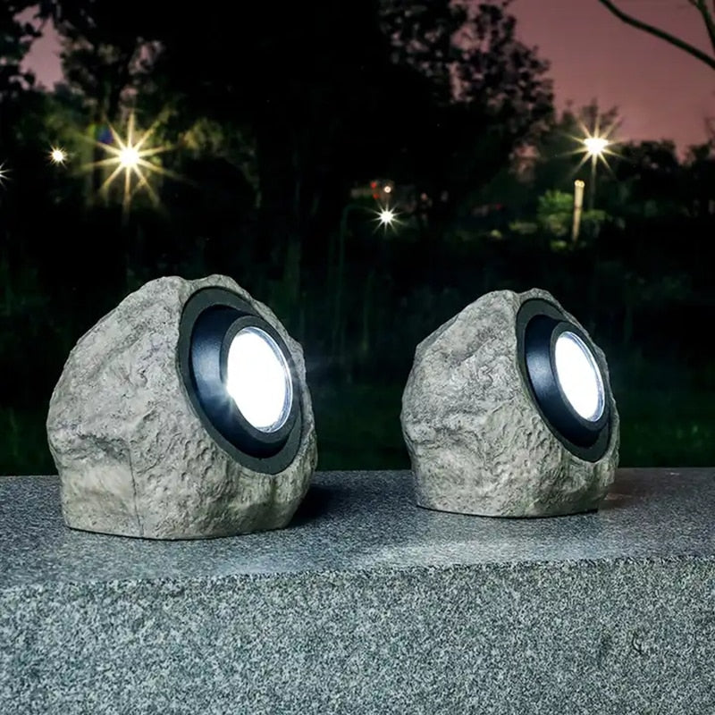Inova Rocks | Luminária de Led Solar para Jardim À Prova d'água