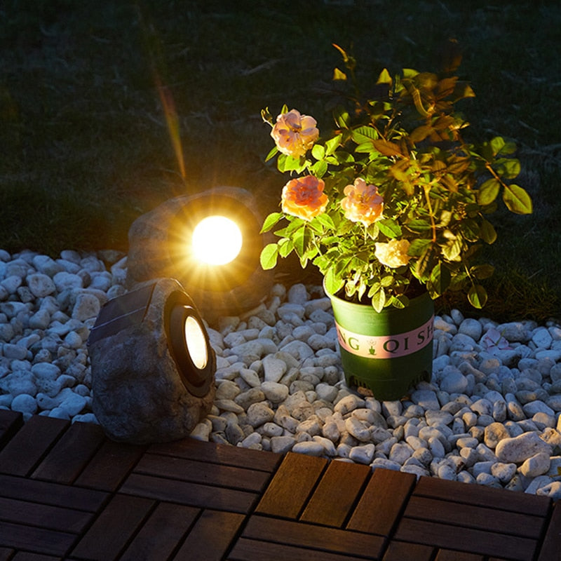 Inova Rocks | Luminária de Led Solar para Jardim À Prova d'água