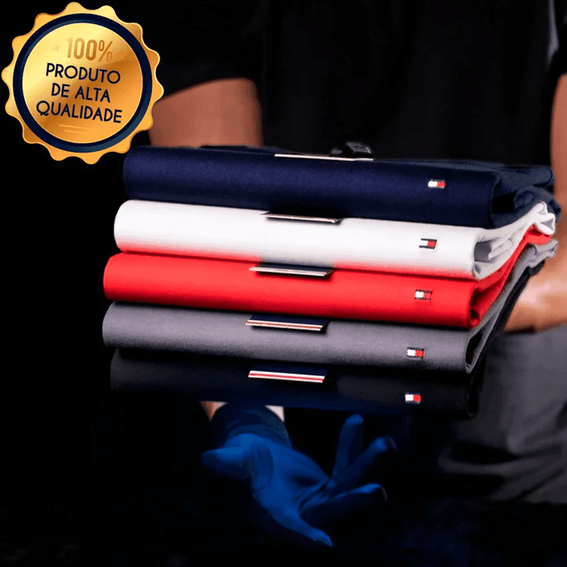 Kit 5 Camisetas Tommy - Pague 3 e Leve + 2 de Brinde