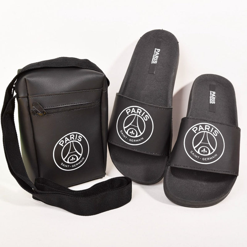 Kit Paris Saint Germain Unissex Slide + Bolsa + Frete Grátis + Envio Imediato + Brinde