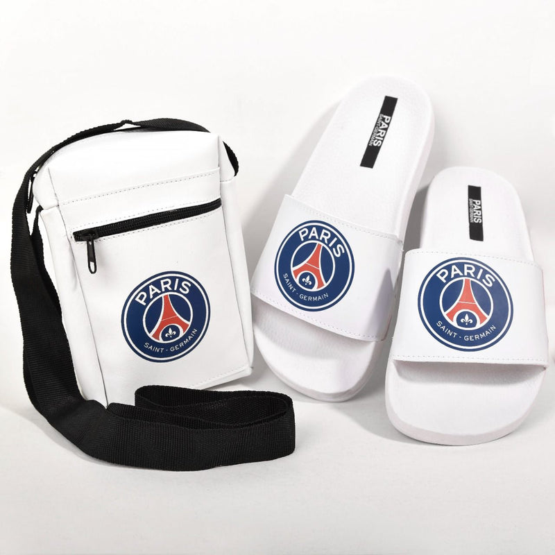 Kit Paris Saint Germain Unissex Slide + Bolsa + Frete Grátis + Envio Imediato + Brinde