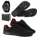 Kit 4 em 1 Sapatênis Vegas + Chinelo + Carteira e Relógio - Frete Grátis + Envio Imediato + Brinde