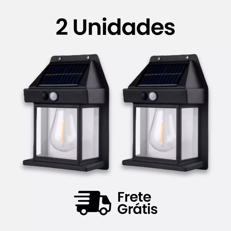 Ecoluz™ | Refletor Solar Retro com detector de movimento