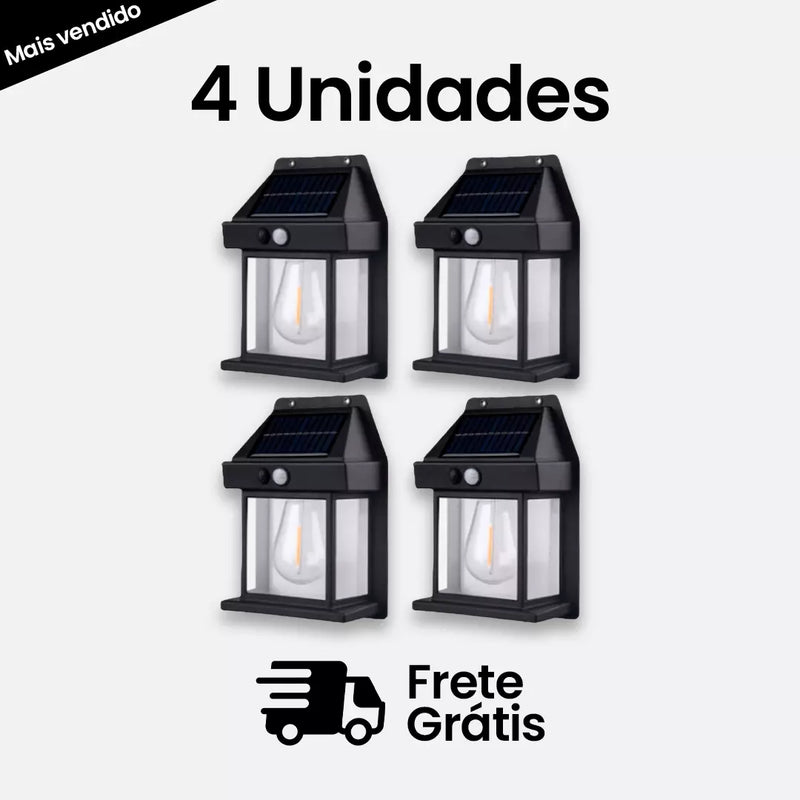 Ecoluz™ | Refletor Solar Retro com detector de movimento