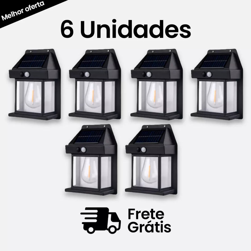 Ecoluz™ | Refletor Solar Retro com detector de movimento