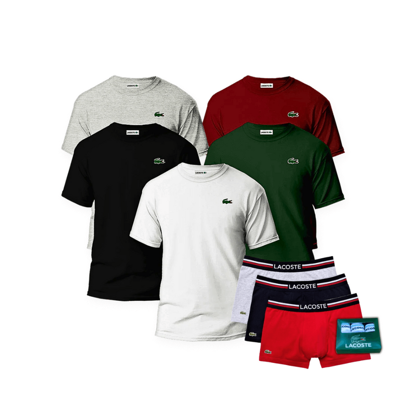 KIT 5 Camisetas LCT + 5 Cuecas LCT