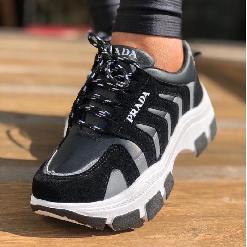 Tênis Prada Feminino Plataforma Alta + Frete Grátis + Envio Imediato + Brinde